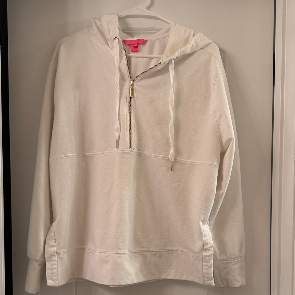 Lilly Pulitzer White Hoodie Sweater